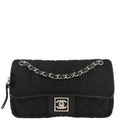 Chanel 2005-2006 Black Pony Hair Canvas Sport Line Flap Chain Shoulder Bag