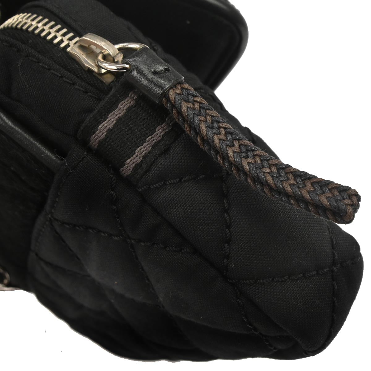 Chanel 2005-2006 Black Pony Hair Canvas Sport Line Flap Chain Shoulder Bag
