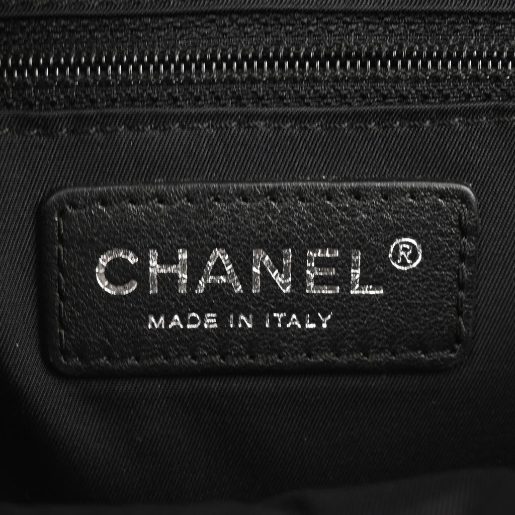 Chanel 2005-2006 Black Pony Hair Canvas Sport Line Flap Chain Shoulder Bag
