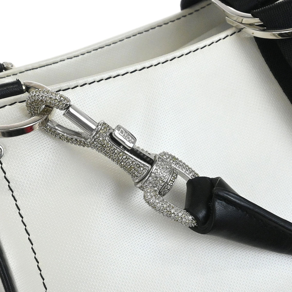 Christian Dior White Leather Hardcore Handbag