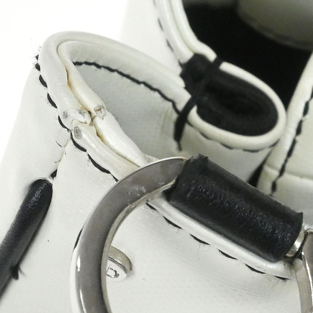 Christian Dior White Leather Hardcore Handbag