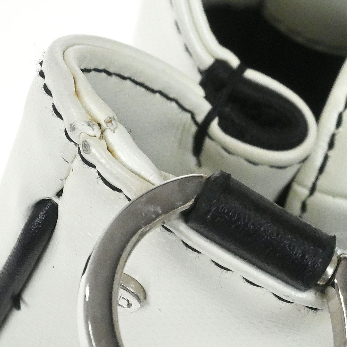 Christian Dior White Leather Hardcore Handbag
