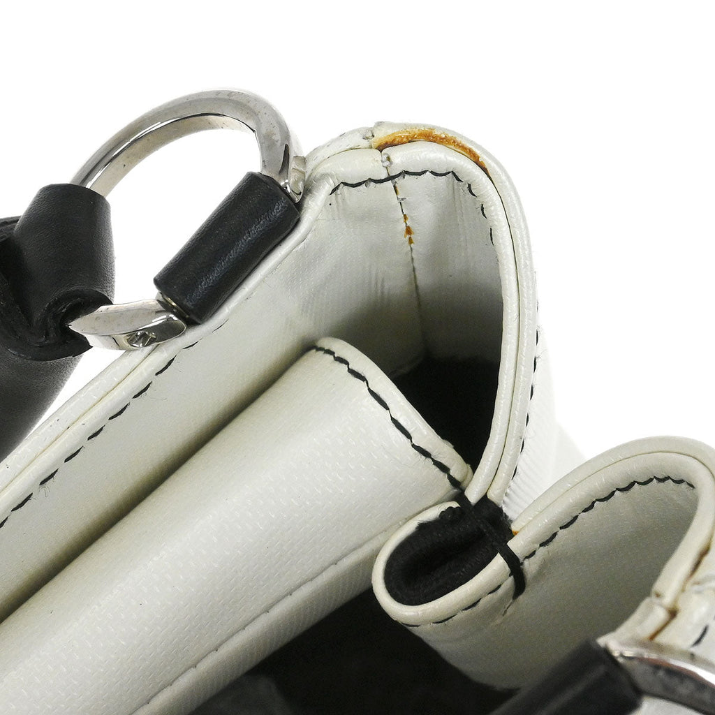 Christian Dior White Leather Hardcore Handbag