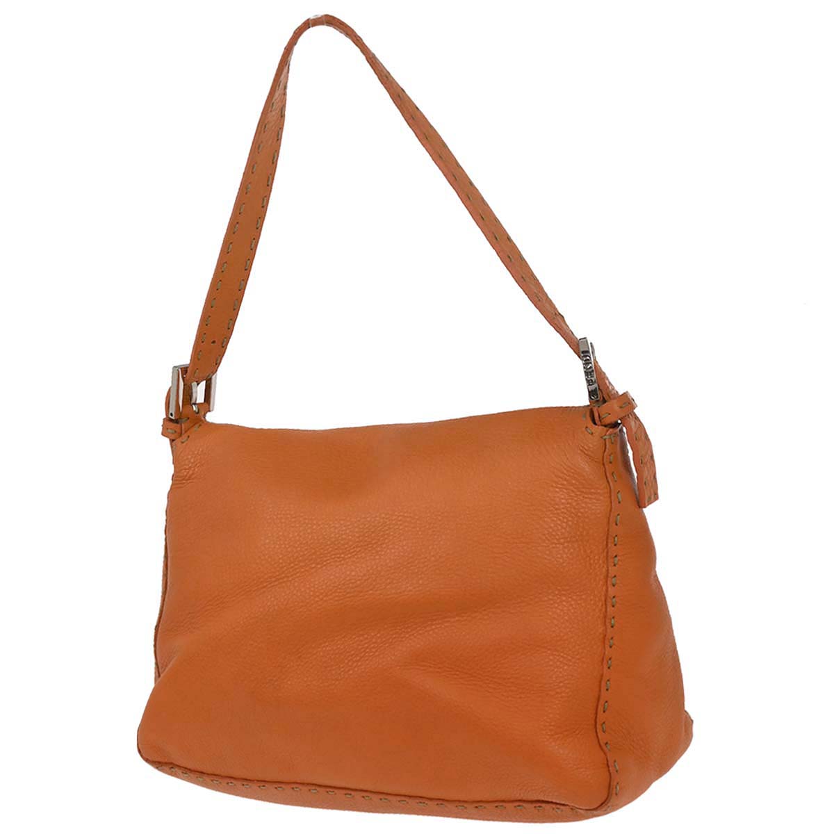 Fendi Orange Selleria Mamma Baguette Handbag