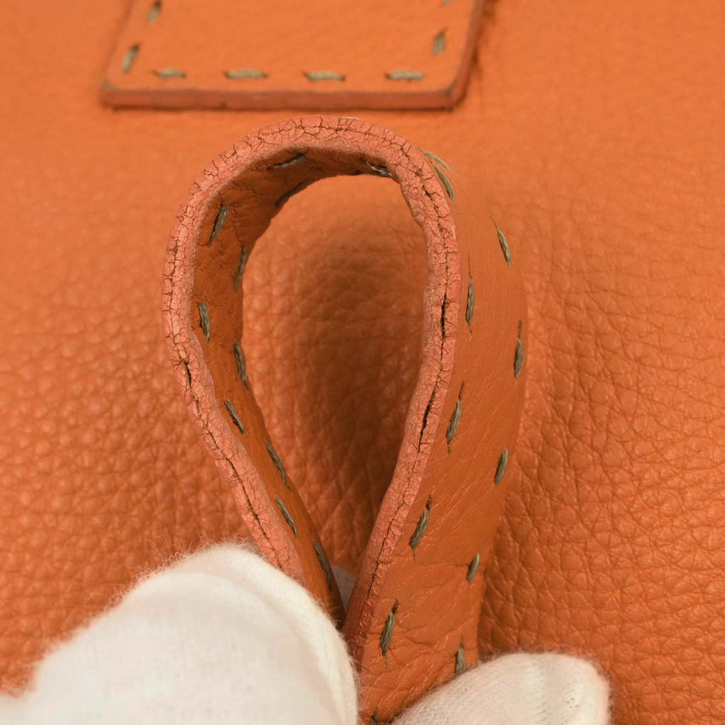 Fendi Orange Selleria Mamma Baguette Handbag