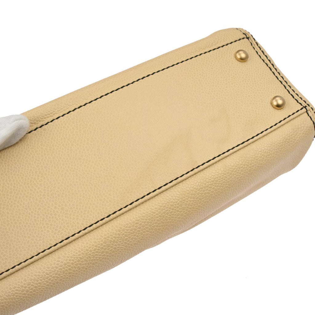 Chanel Beige Caviar Skin Tote Handbag