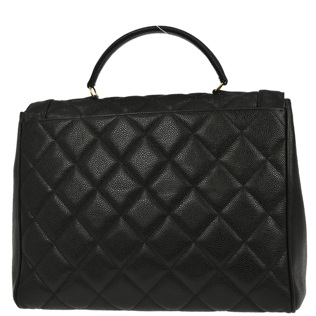 Chanel 1994-1996 Black Caviar Skin Top Handle Handbag