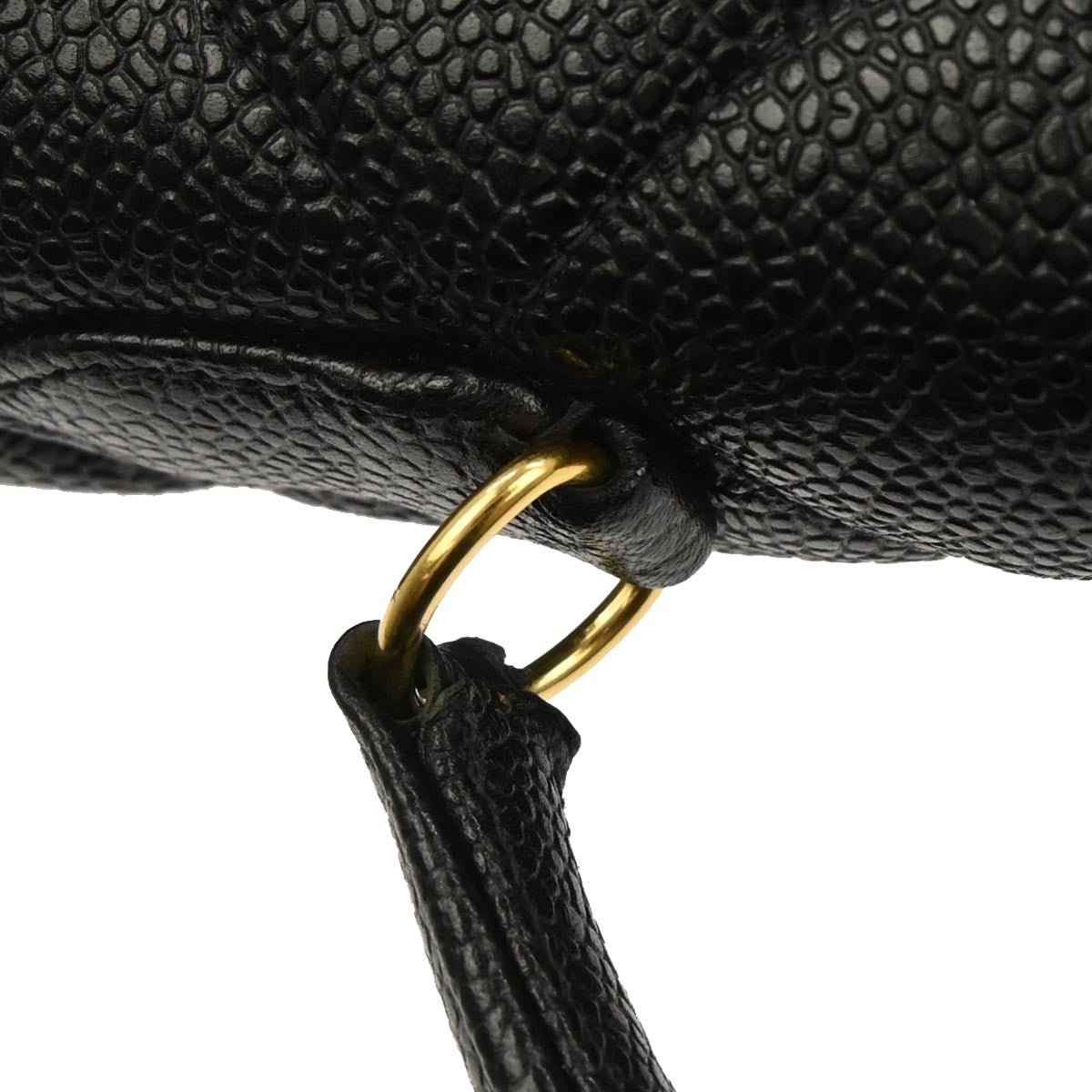 Chanel 1994-1996 Black Caviar Skin Top Handle Handbag