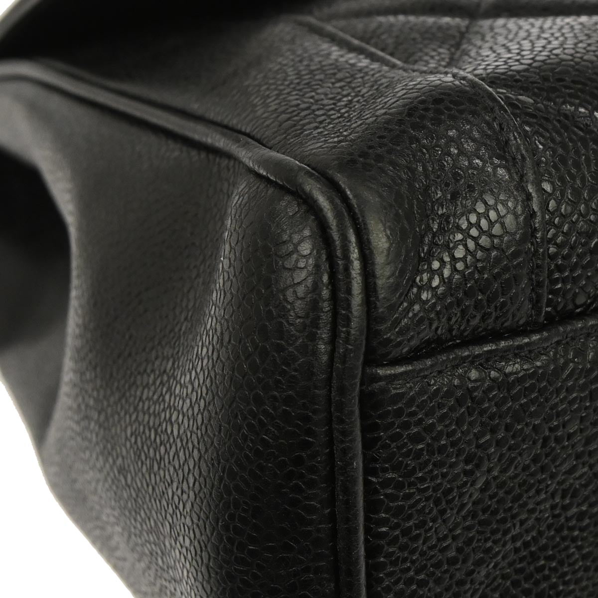 Chanel 1994-1996 Black Caviar Skin Top Handle Handbag