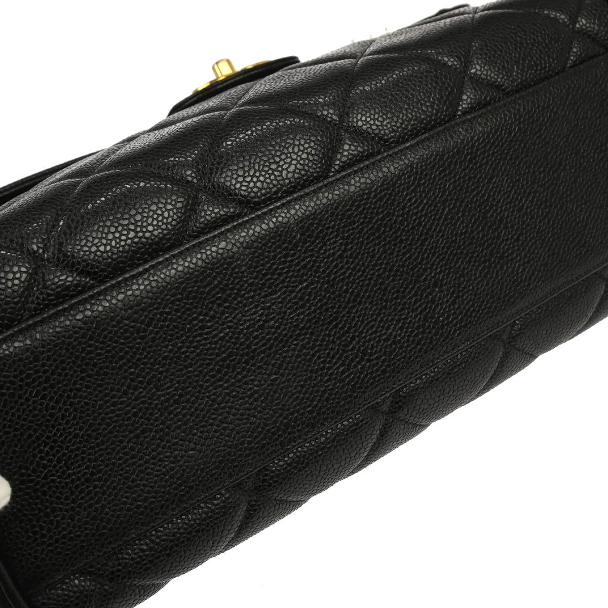 Chanel 1994-1996 Black Caviar Skin Top Handle Handbag