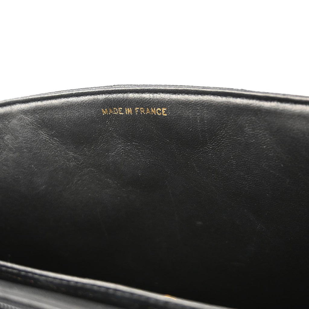 Chanel 1994-1996 Black Caviar Skin Top Handle Handbag
