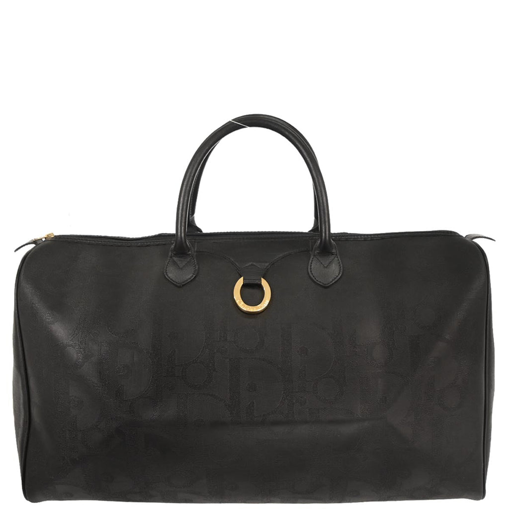 Christian Dior Black PVC Trotter Duffle Bag