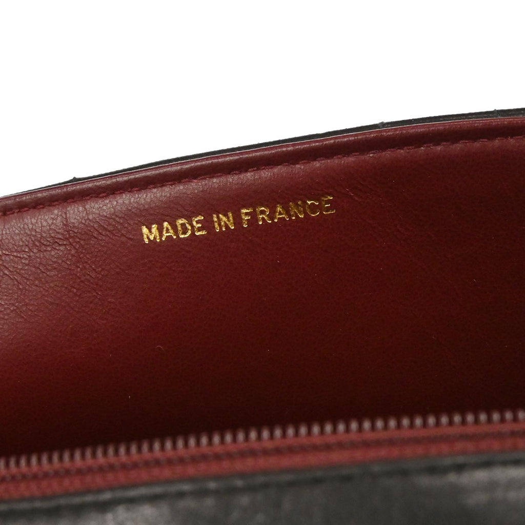 Chanel 1991-1994 Black Lambskin Mademoiselle Single Flap Shoulder Bag