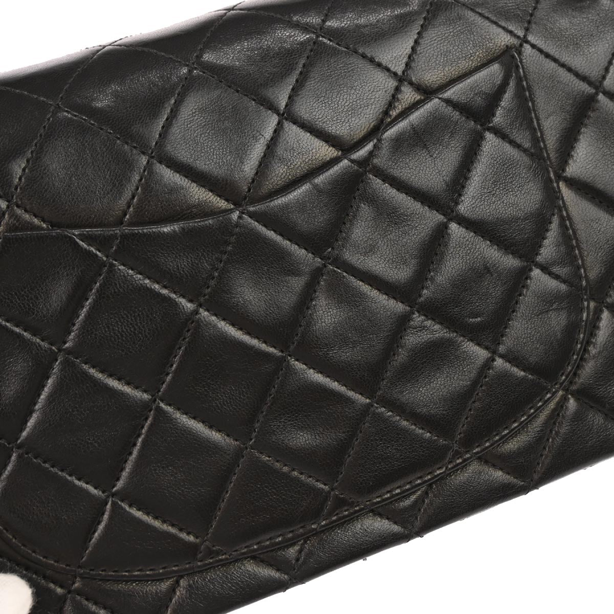 Chanel 1994-1996 Black Lambskin Small Classic Double Flap Shoulder Bag