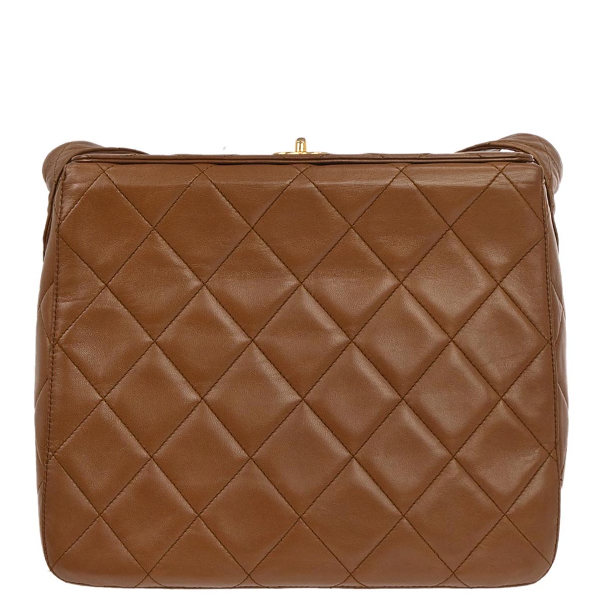 Chanel 1996-1997 Brown Lambskin Shoulder Bag