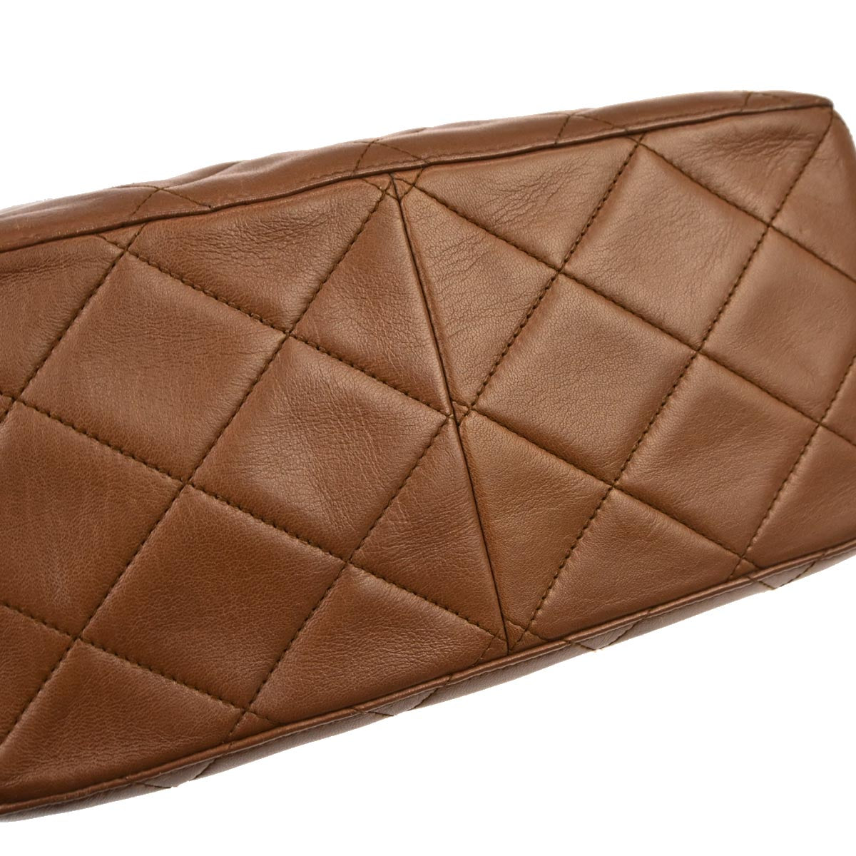 Chanel 1996-1997 Brown Lambskin Shoulder Bag