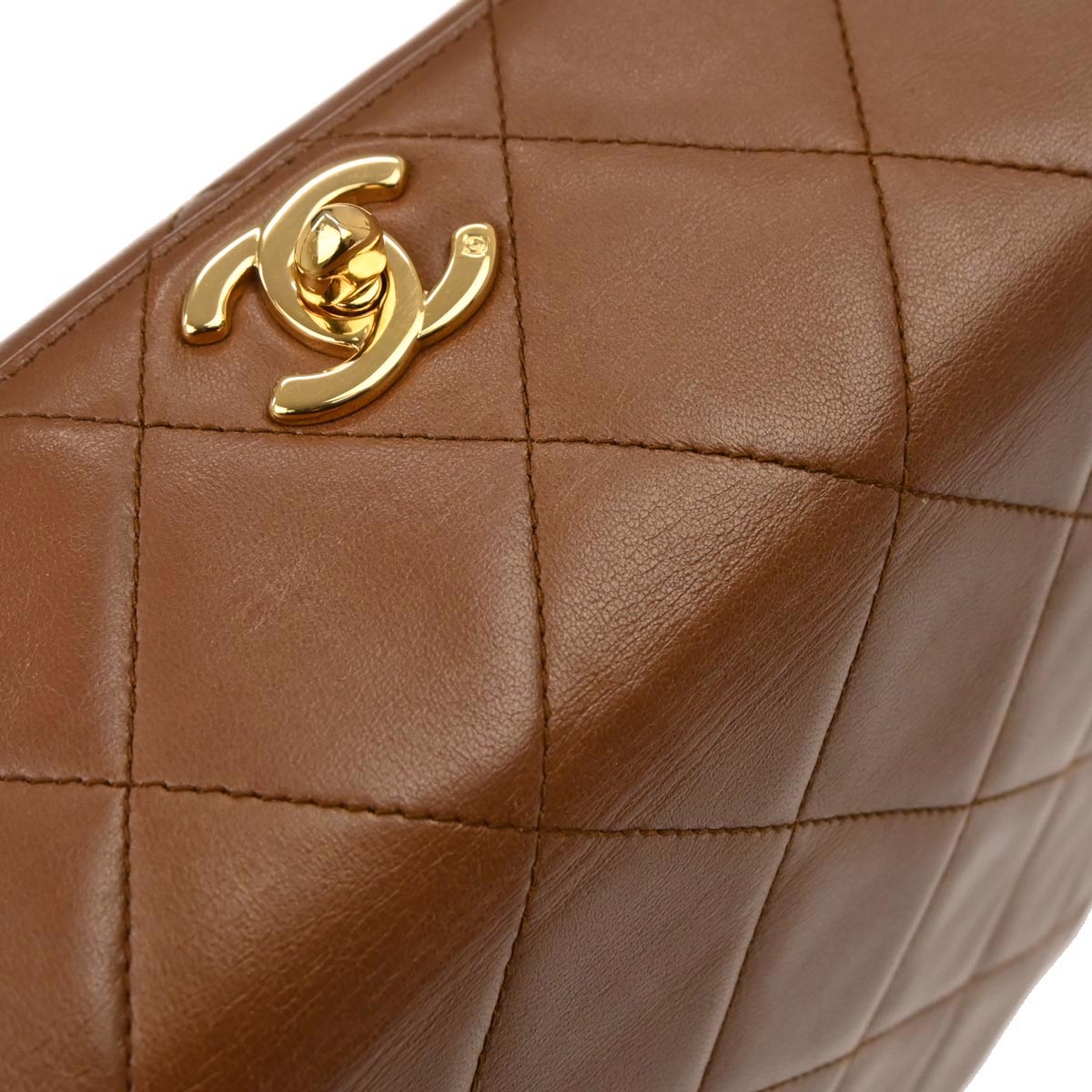 Chanel 1996-1997 Brown Lambskin Shoulder Bag
