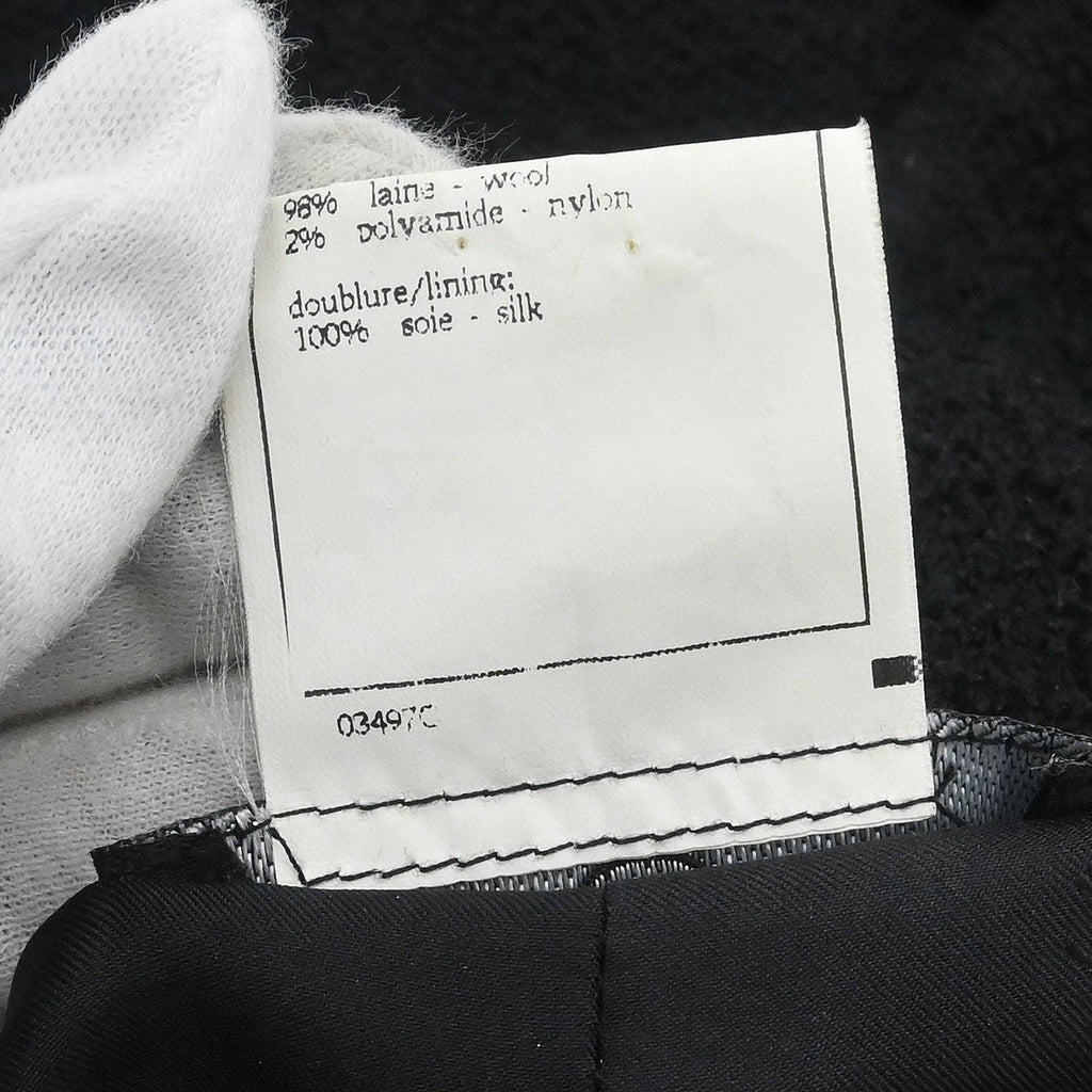 Chanel 1995 Single Breasted Collarless Jacket Black #40