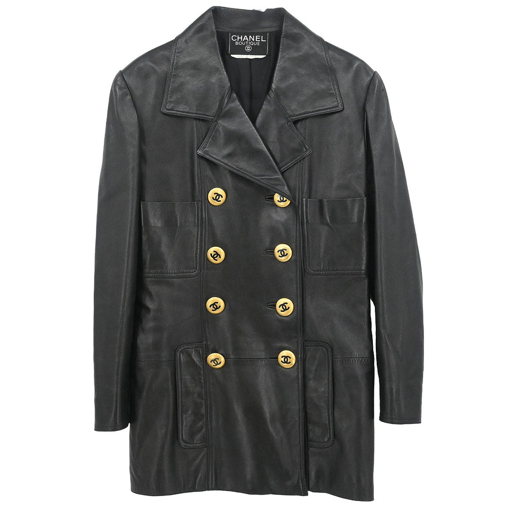 Chanel Double Breasted Jacket Black