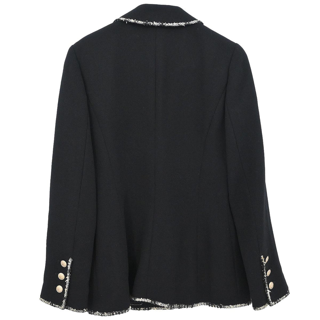 Chanel 2005 Emblem Single Breasted Jacket Black #38