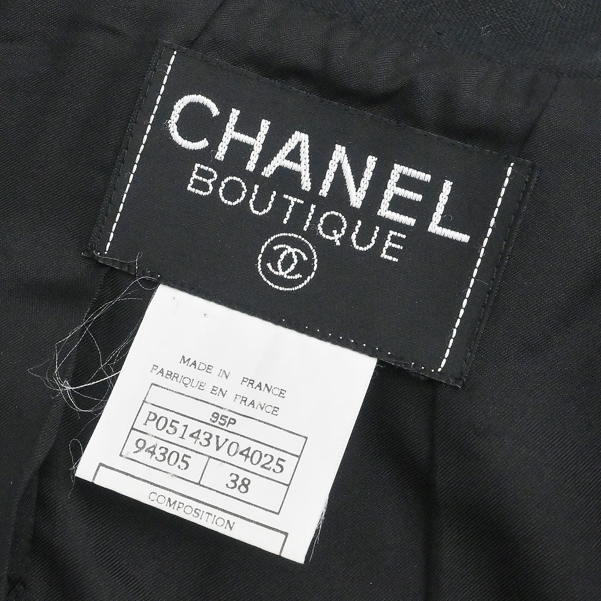 Chanel 1995 Open Front Jacket Black #38