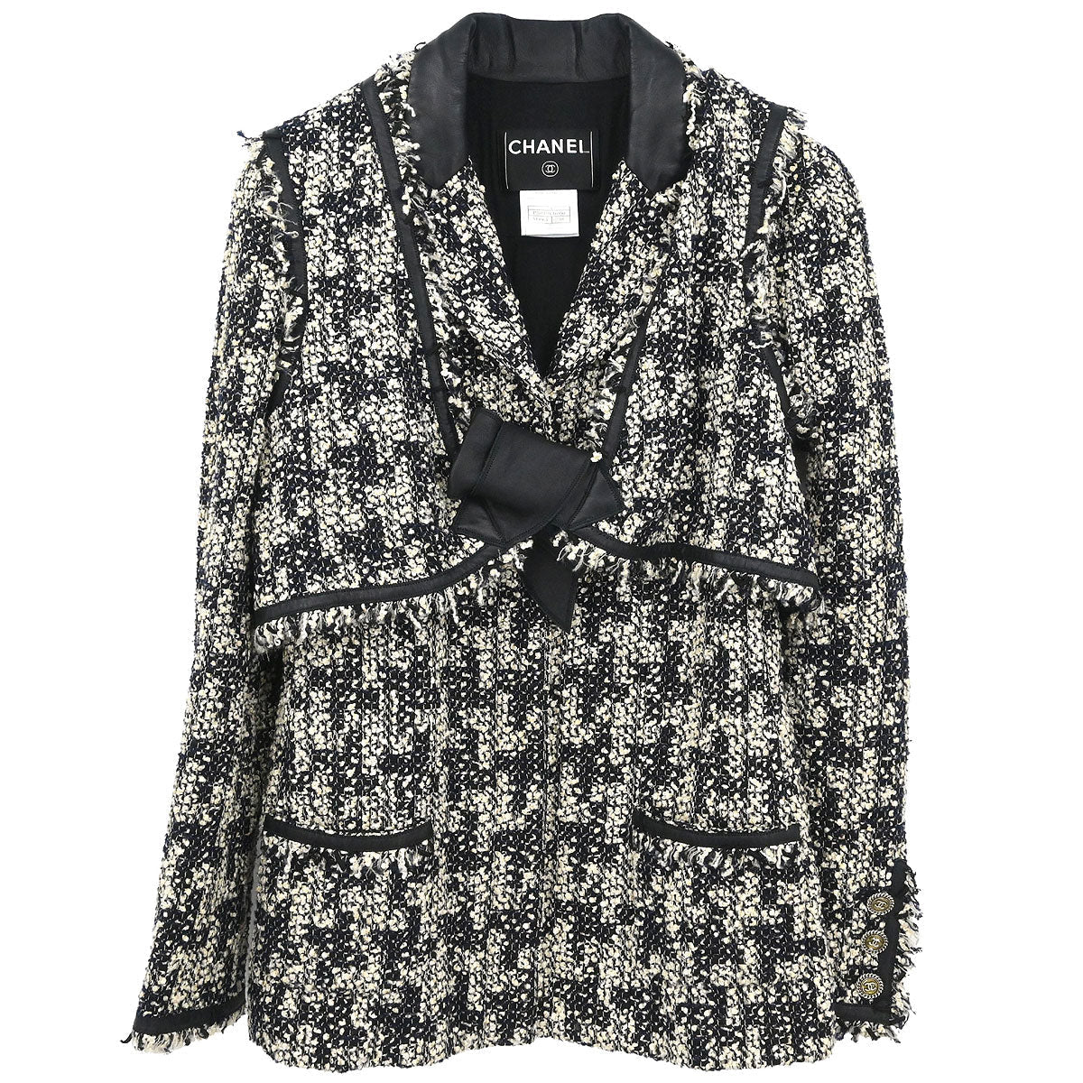 Chanel 2005 Set Jacket Vest Black #38