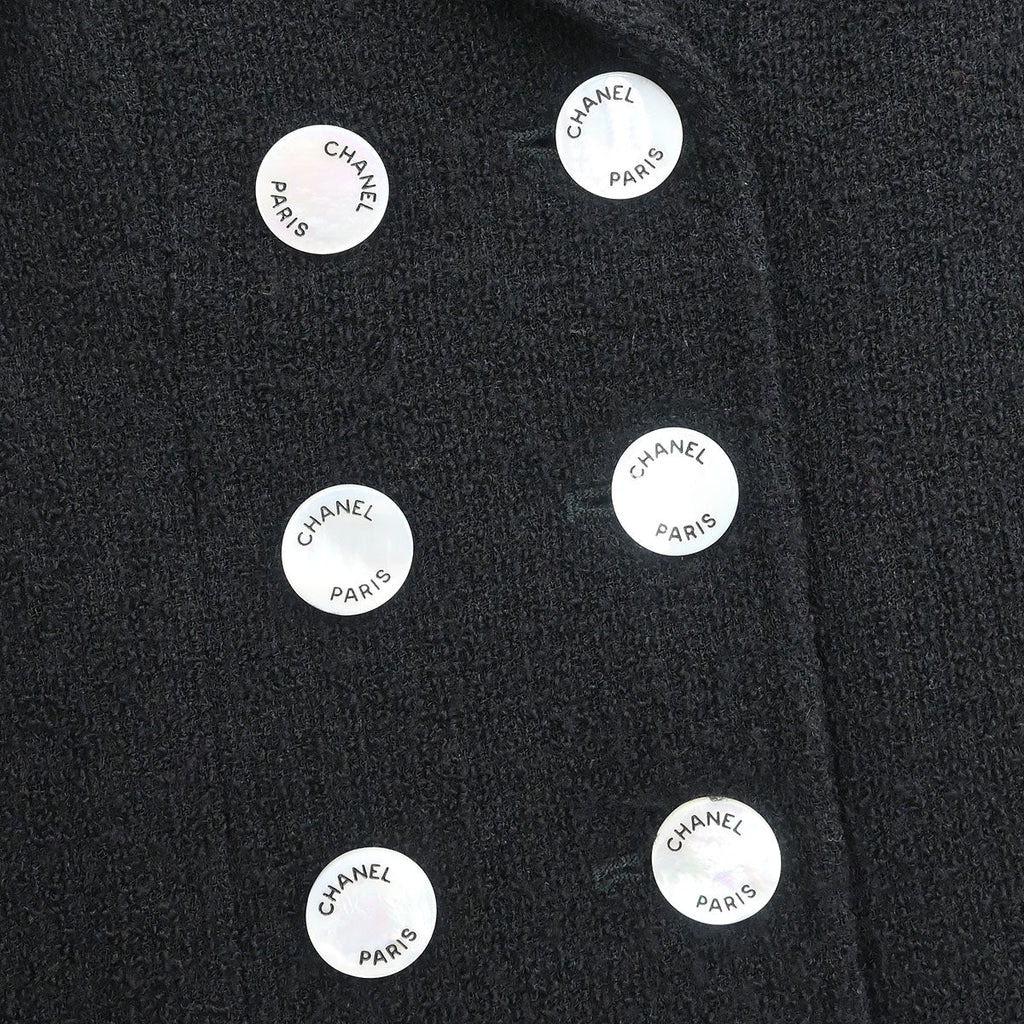Chanel 1997 Double Breasted Jacket Black #36