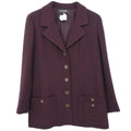 Chanel 1995 Single Breasted Jacket Bordeaux #40
