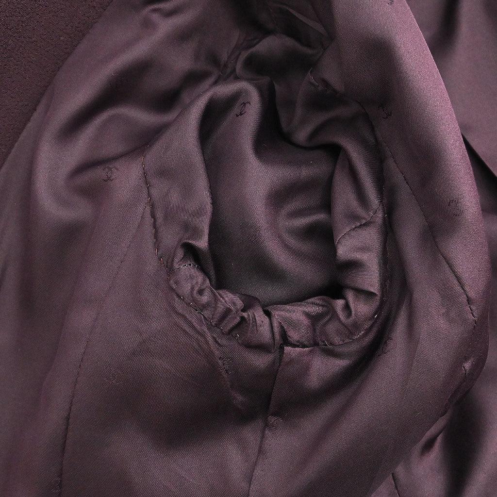Chanel 1995 Single Breasted Jacket Bordeaux #40