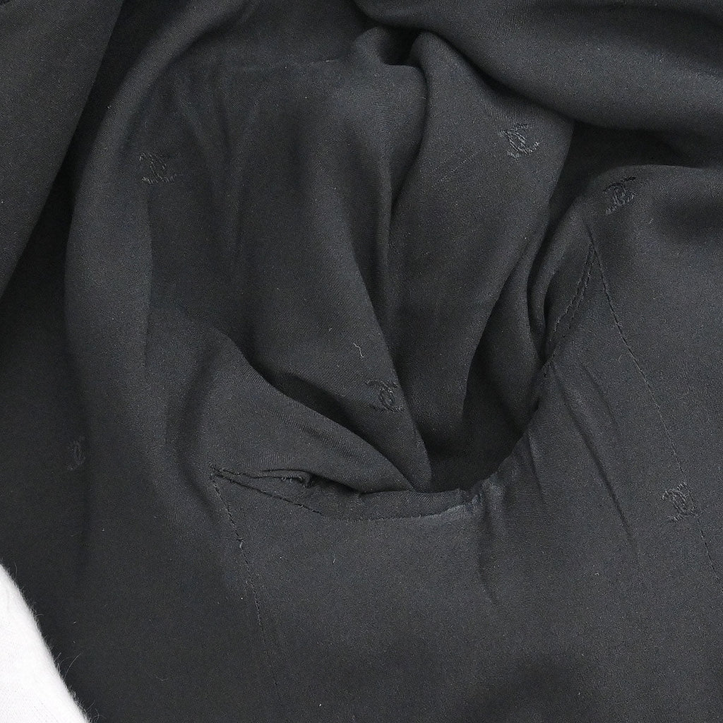 Chanel 1995 Single Breasted Collarless Jacket Black #36