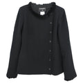 Chanel 2003 Single Breasted Collarless Jacket Black #42