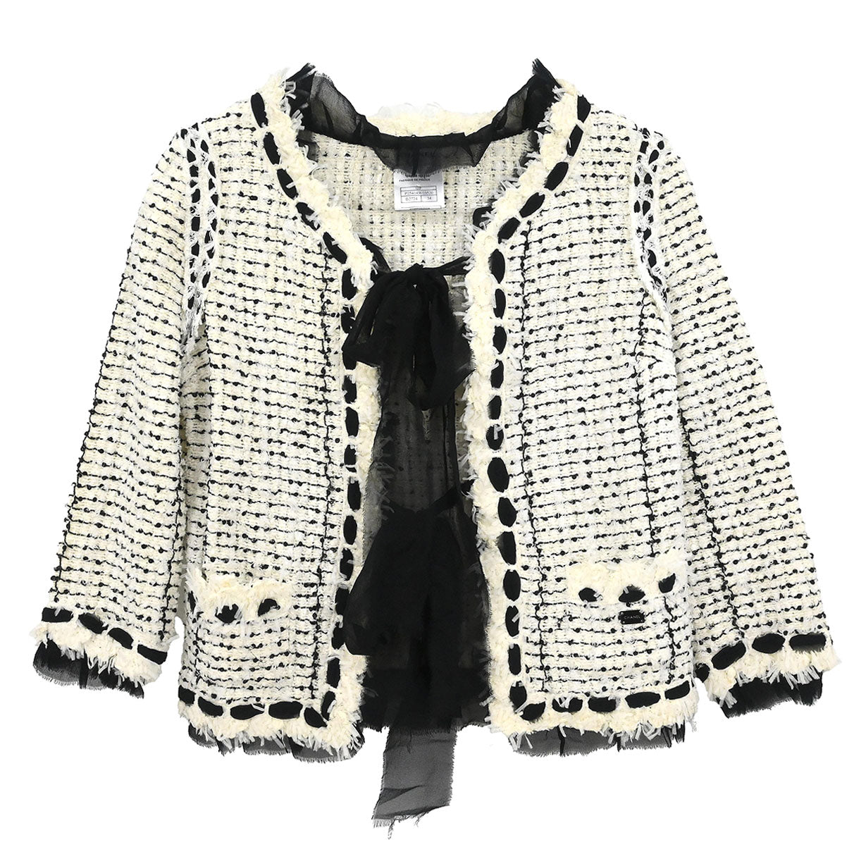 Chanel 2005 Single Breasted Jacket White #34