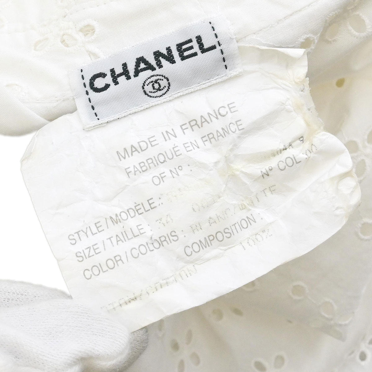 Chanel Top Blouse White #34