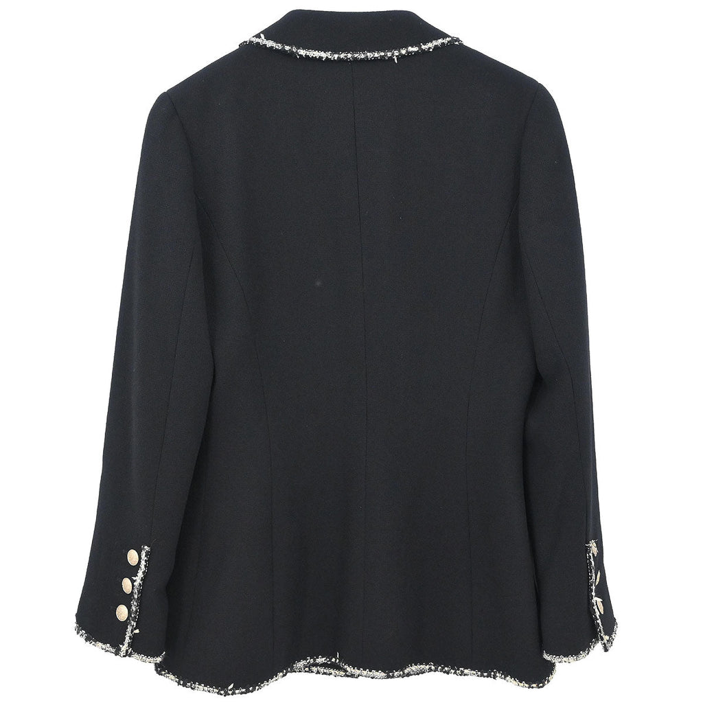 Chanel 2005 Emblem Single Breasted Jacket Black  #38