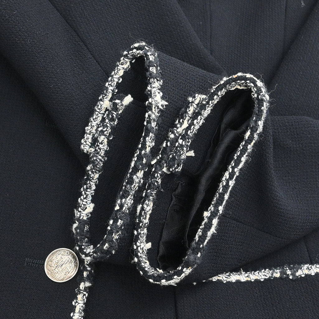 Chanel 2005 Emblem Single Breasted Jacket Black  #38
