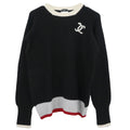 Chanel 1996 Long Sleeve Sweater Knit Top Black #46
