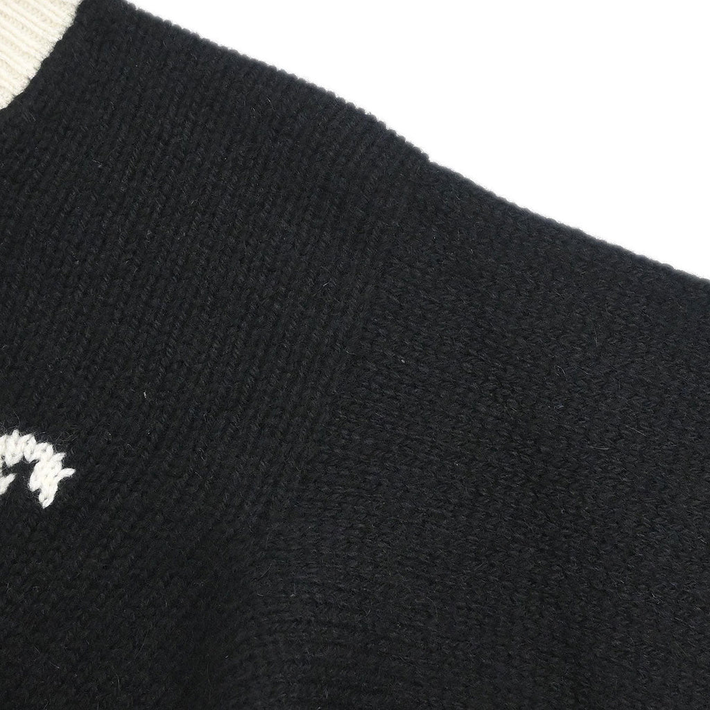 Chanel 1996 Long Sleeve Sweater Knit Top Black #46