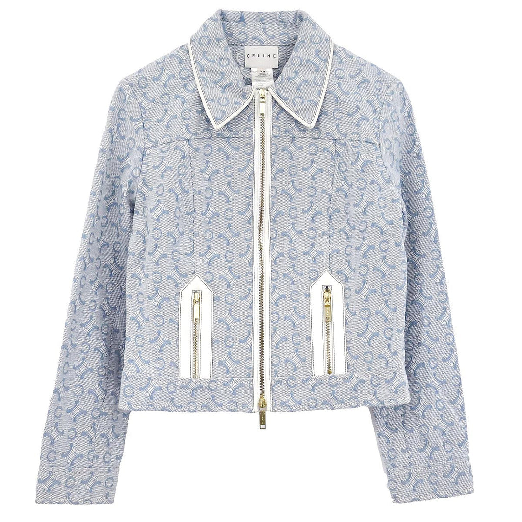 Celine Zip Up Jacket Macadam Light Blue #38