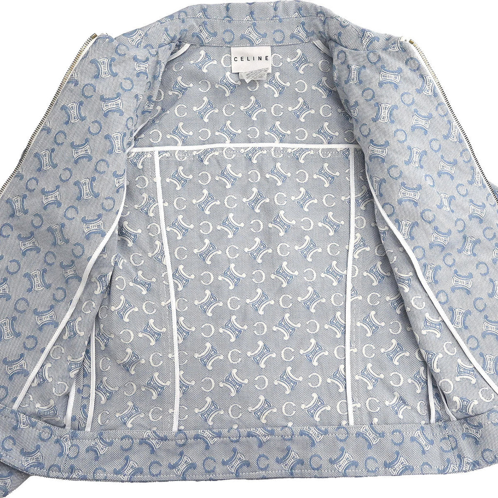 Celine Zip Up Jacket Macadam Light Blue #38