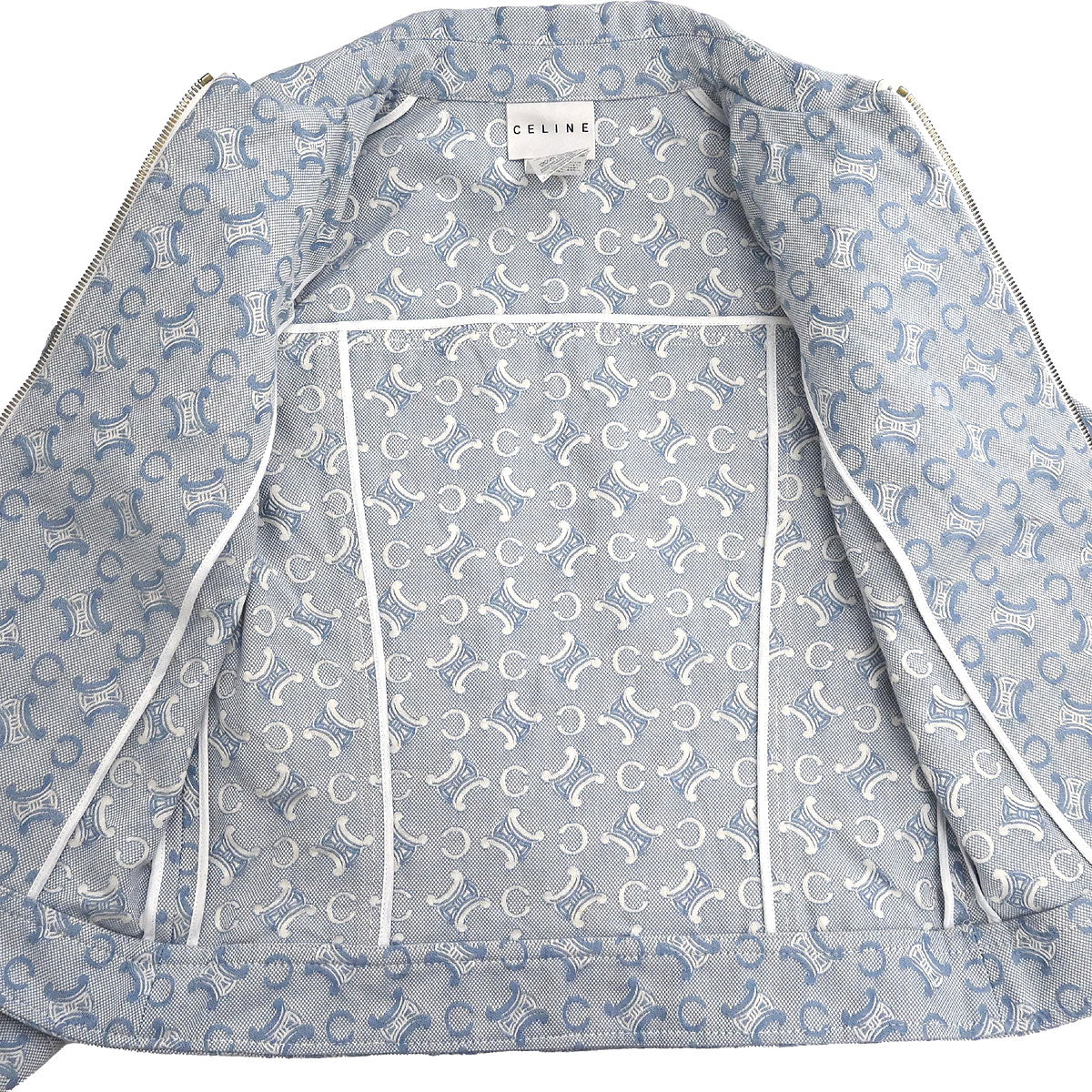 Celine Zip Up Jacket Macadam Light Blue #38