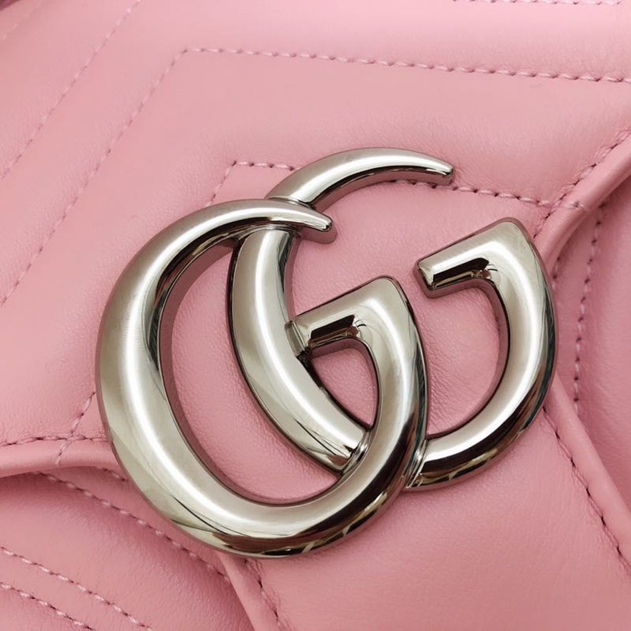 Marmont Small MatelassÃƒÂ© Shoulder Bag Dusty Pink MatelassÃƒÂ© Chevron For Women 10in/26cm Ã¢â‚¬Å½443497 DTGLAMIT 5729