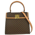 Celine Brown Macadam Shoulder Handbag
