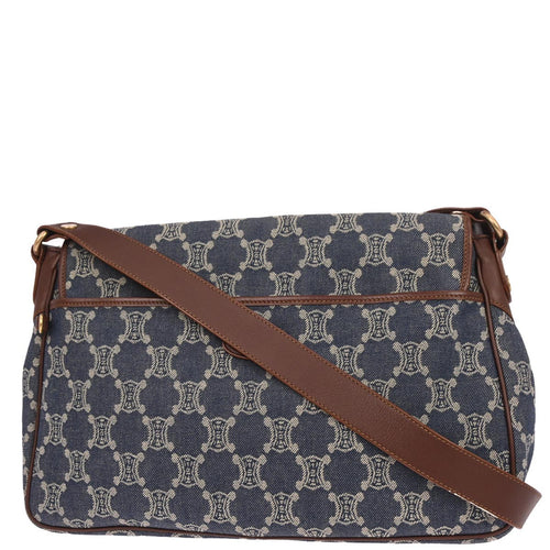 Celine * Blue Denim Macadam Shoulder Bag