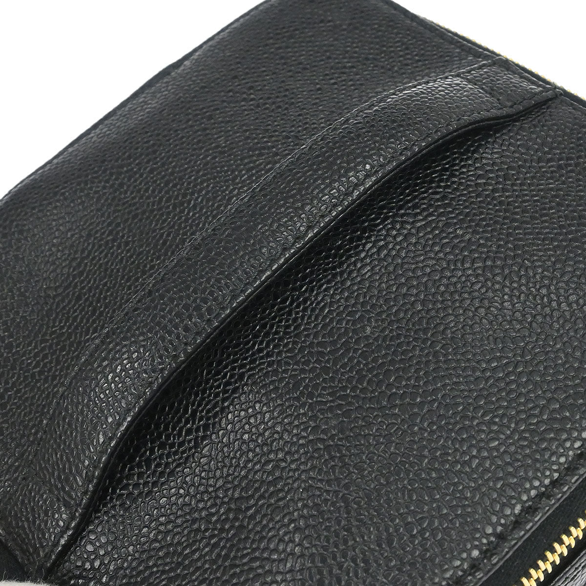 Chanel 1996-1997 Black Caviar Skin Vanity Handbag