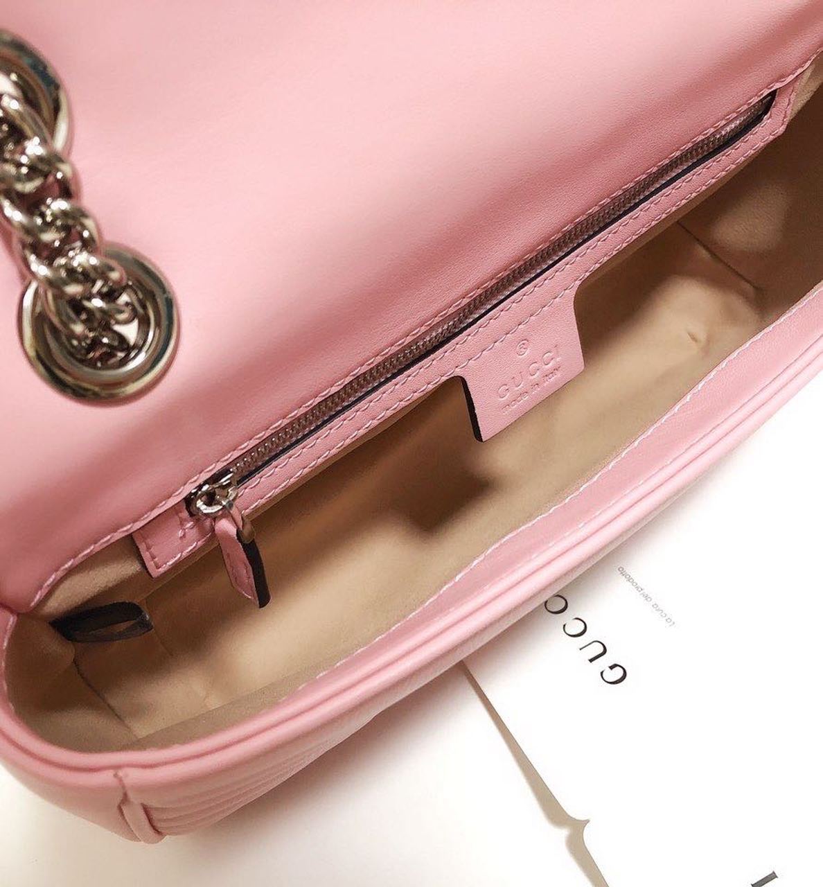Gucci Marmont Small Matelassé Shoulder Bag Dusty Pink Matelassé Chevron For Women 10in/26cm Gucci ‎443497 DTDiorT 5729