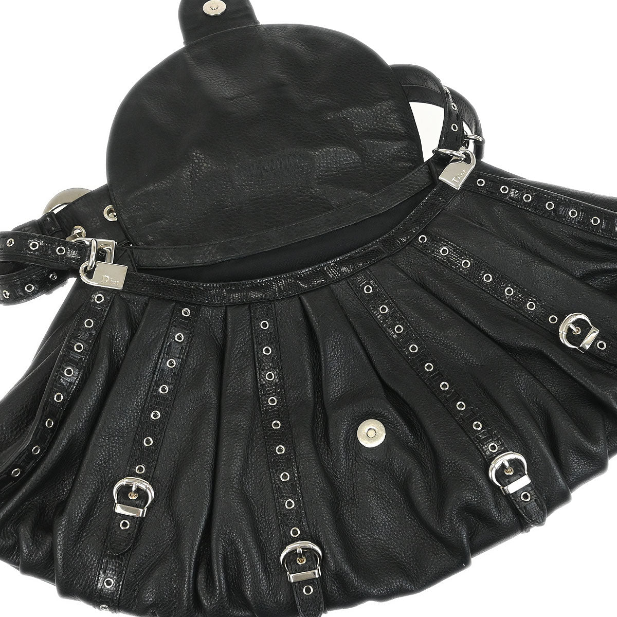 Christian Dior * Black Lizard Savane Chic Handbag