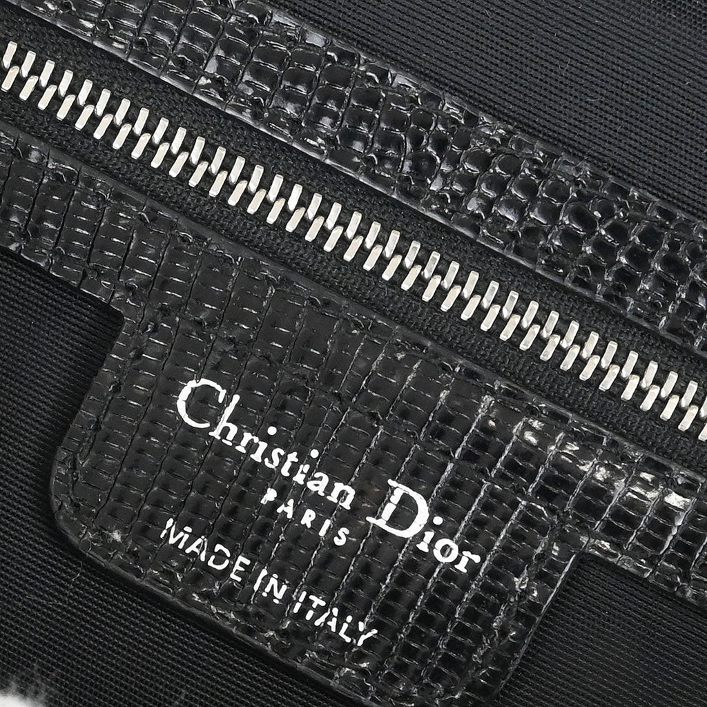 Christian Dior * Black Lizard Savane Chic Handbag