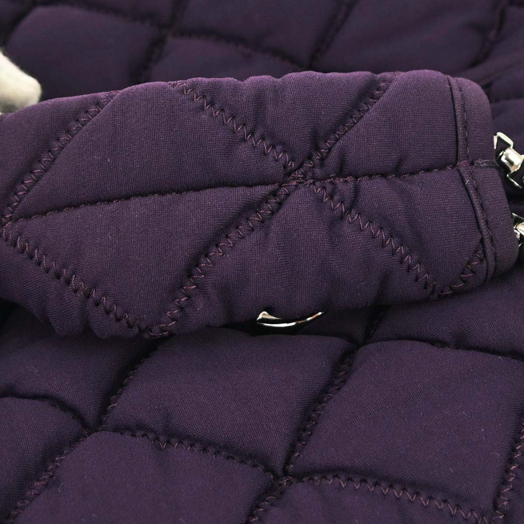 Chanel Purple Nylon Bubble Quilt Handbag
