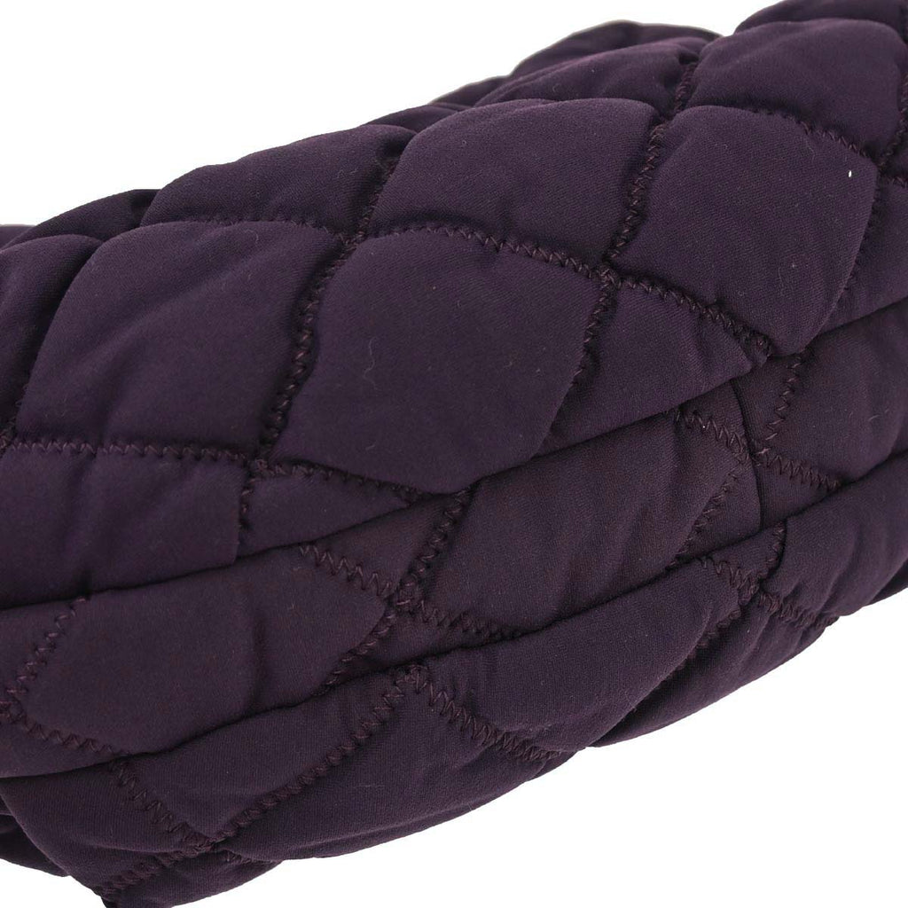 Chanel Purple Nylon Bubble Quilt Handbag