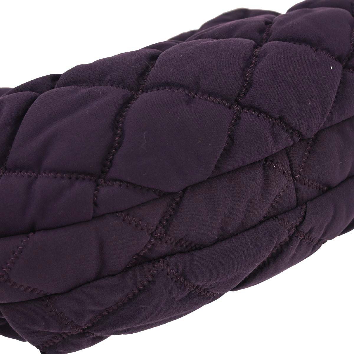 Chanel Purple Nylon Bubble Quilt Handbag